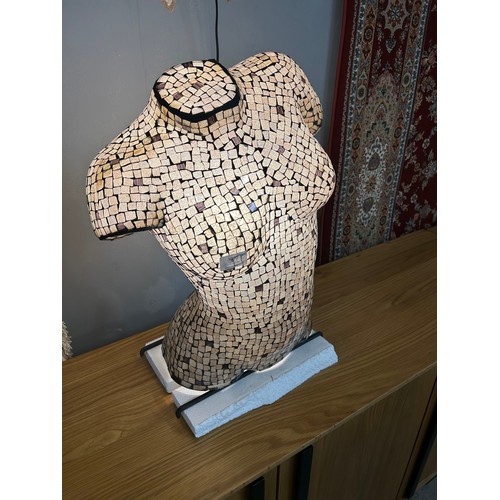 3070 - A mosaic torso lamp