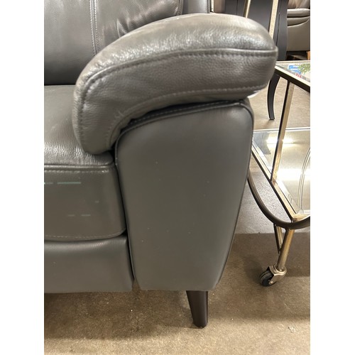 3081 - Grace Grey Leather Power Reclining armchair, Original RRP £499.99 + Vat (4219-17) *This lot is subje... 