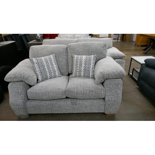 3232 - SCS Melody grey fabric 3 seater and 2 seater sofas