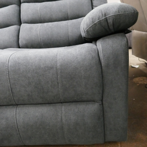 3249 - A Serrento dark grey pair of reclining sofas