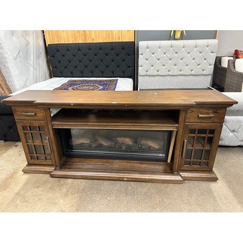 3290 - An Everett media mantel entertainment unit with electric fire - (damaged), Original RRP £583.33 + Va... 