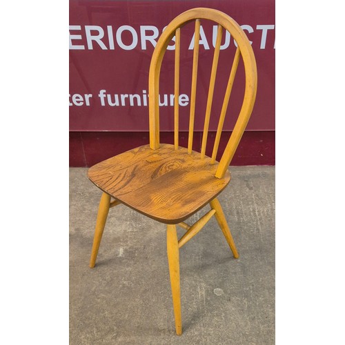 5 - A set of four Ercol Blonde elm and beech Windsor chairs