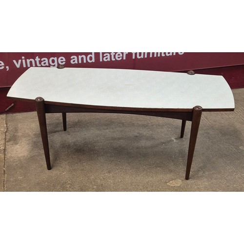 19 - A Swedish Dux teak and Formica reversible top rectangular coffee table