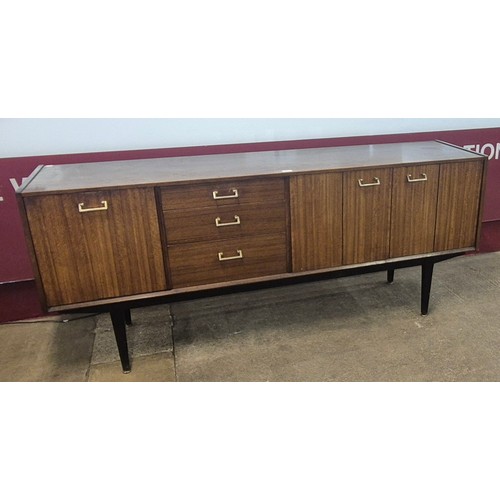 23 - A Nathan tola wood and black sideboard