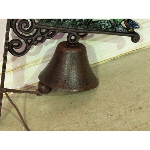 5152 - A cast metal duck bell with wall bracket* This lot is subject to VAT