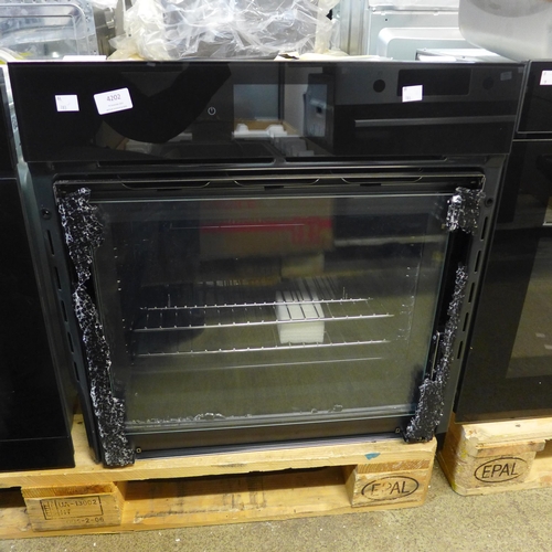 4046 - Karlson Single Pyrolytic Oven - Black (Door requires attention/Transit damage) Original RRP £854.17 ... 