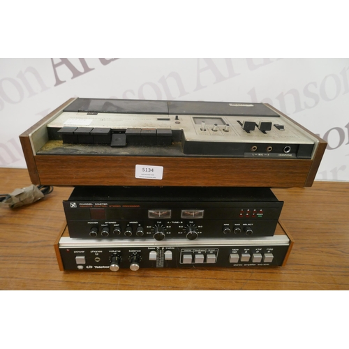 5254 - A quantity of stereo equipment including a Sony TC-134SD stereo cassette-corder, a Channel Master re... 