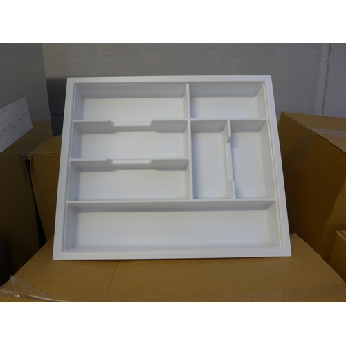 4021 - Five Boxes Of Cutlery Trays. 7 Compartment Insert Super White  *This lot is subject to VAT