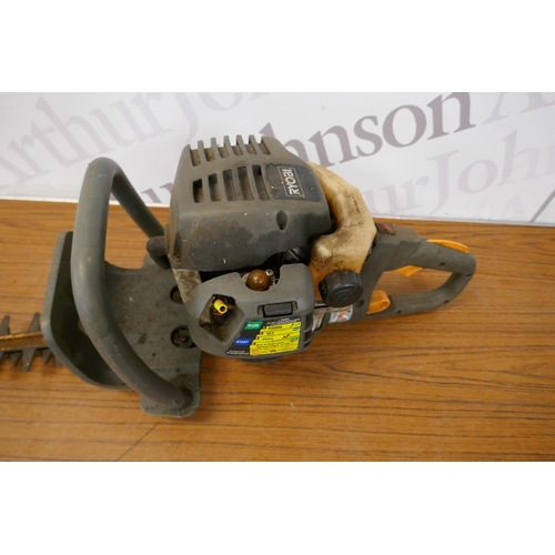 5376 - A Ryobi RHT2660DA petrol driven hedge trimmer and a McCulloch Gladiator 550 petrol driven hedge trim... 