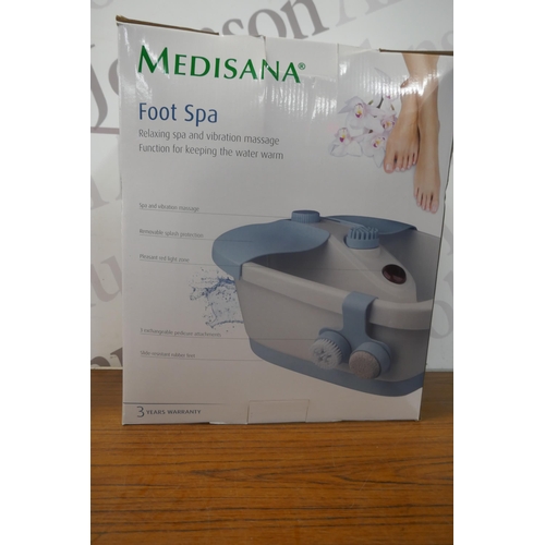 5480 - A Medisana footspa, boxed and a Fashion Passion sewing machine