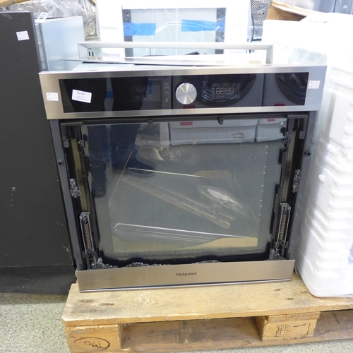 4114 - Hotpoint Class 4 Built In Electric Single Oven with Pyrolytic Cleaning (Door requires attention) - S... 