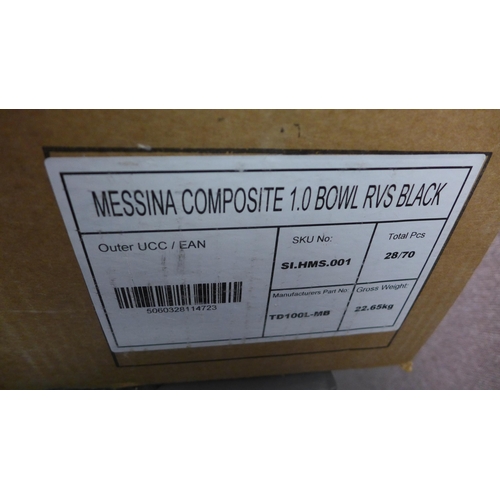 4171 - Messina Composite 1.0 Bowl RVS Black, Original RRP £165.84 + Vat  *This lot is subject to Vat