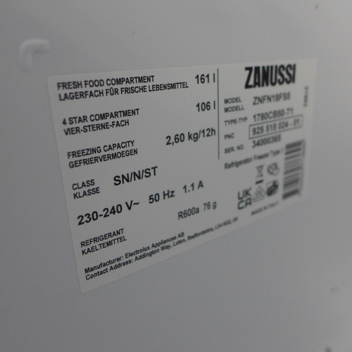 4176 - Zanussi Fridge Freezer, Original RRP £500 + Vat *This lot is subject to Vat