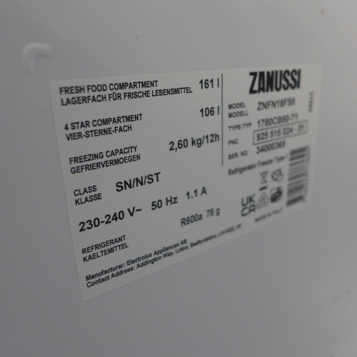 4176 - Zanussi Fridge Freezer, Original RRP £500 + Vat *This lot is subject to Vat