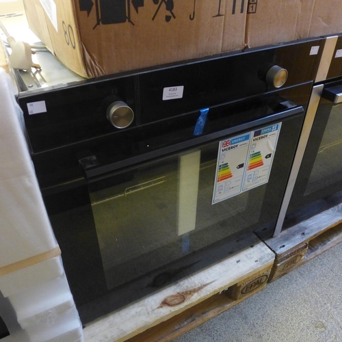 4183 - Viceroy Single Oven with EcoSteam - Black, Original RRP £315.84 + Vat  *This lot is subject to Vat