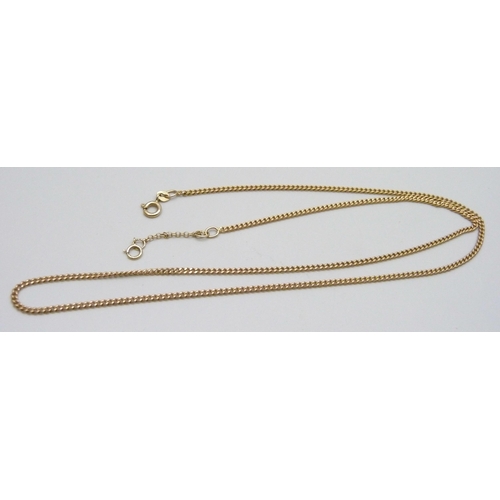 7028 - A 9ct gold chain, 6.9g, 55cm