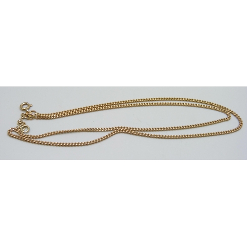 7028 - A 9ct gold chain, 6.9g, 55cm