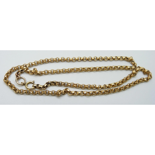 7029 - A gold necklace, 15.4g, 48cm