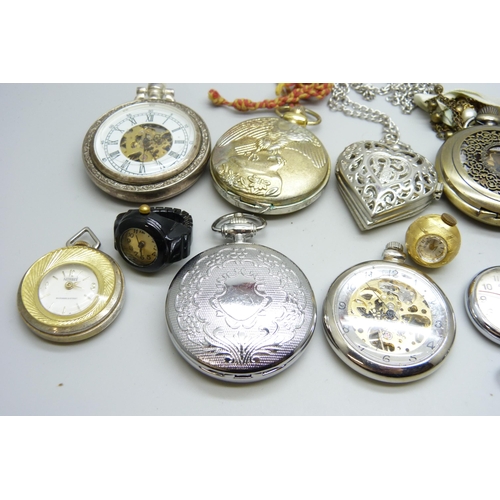 7083 - A collection of pocket and pendant watches