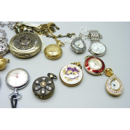 7083 - A collection of pocket and pendant watches