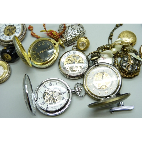 7083 - A collection of pocket and pendant watches