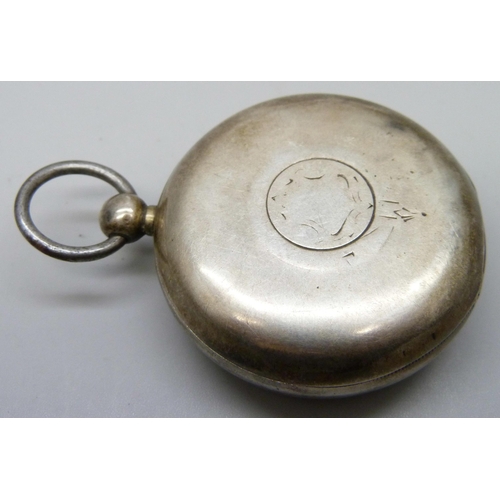 7090 - A silver pocket watch, Chester 1898