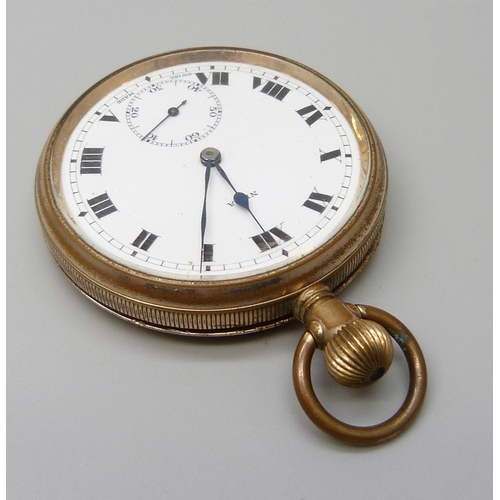 7095 - A Neva gold plated pocket watch