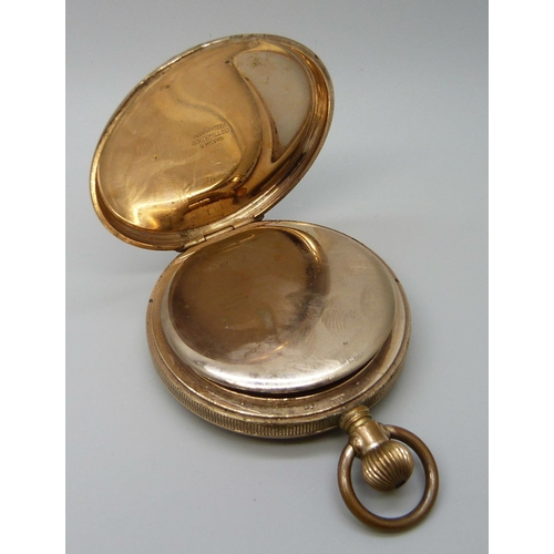 7095 - A Neva gold plated pocket watch