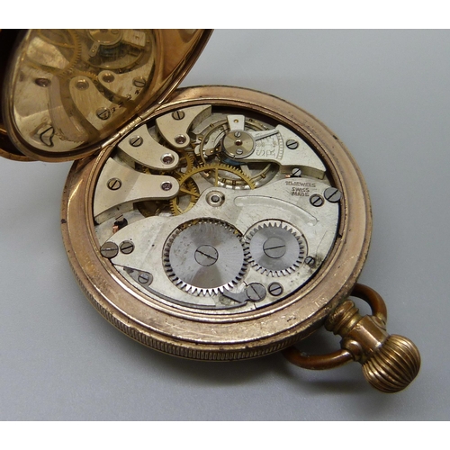 7095 - A Neva gold plated pocket watch