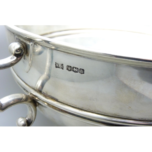 7134 - A large silver two handled bowl, with Thos. Forman & Sons related inscription dated 1920, Sheffield ... 