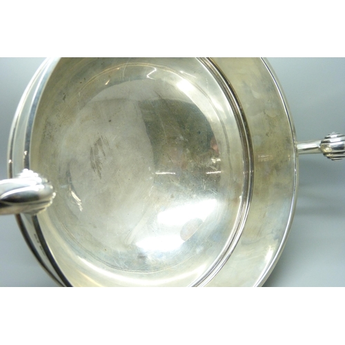 7134 - A large silver two handled bowl, with Thos. Forman & Sons related inscription dated 1920, Sheffield ... 