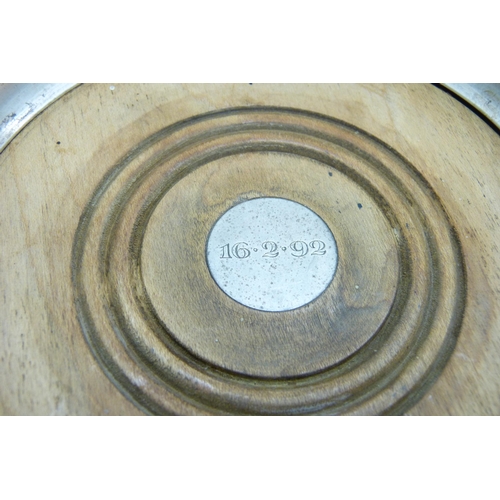 7138 - Three silver photograph frames, a silver coaster and a sifter spoon with continental control marks, ... 