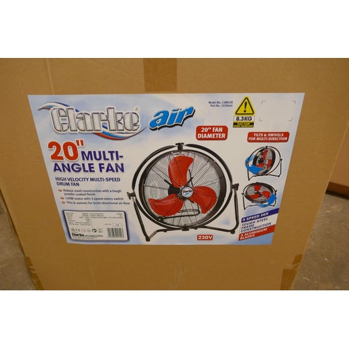 5271 - A Clarke Air CAM20R 20” multi-angle high velocity multi-speed floor fan 21/0077-1* This lot is subje... 