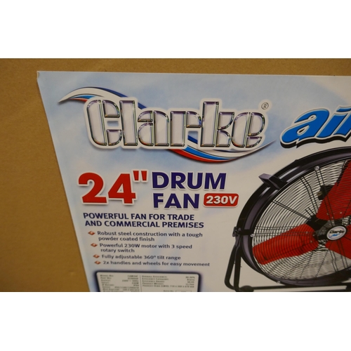 5272 - A Clarke Air CAM24C 24” powerful drum fan 21/0078-1* This lot is subject to VAT