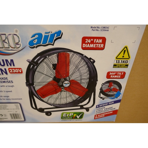 5272 - A Clarke Air CAM24C 24” powerful drum fan 21/0078-1* This lot is subject to VAT