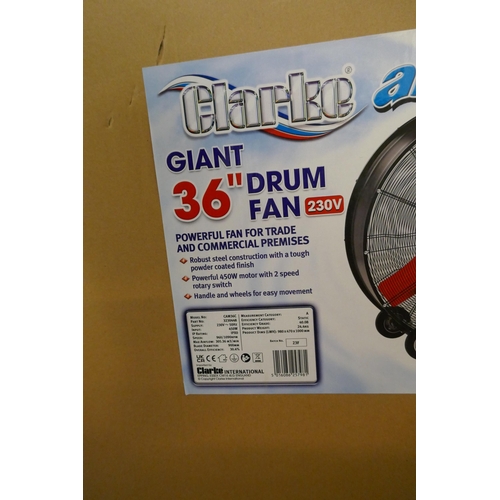 5274 - A Clarke Air CAM36C 36” giant drum fan 21/0081-1* This lot is subject to VAT