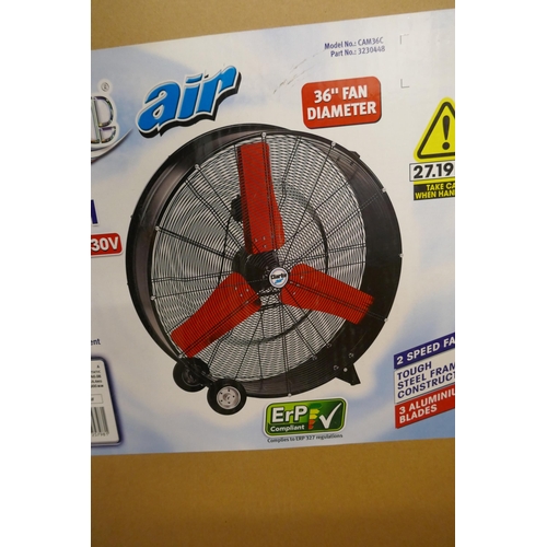 5274 - A Clarke Air CAM36C 36” giant drum fan 21/0081-1* This lot is subject to VAT