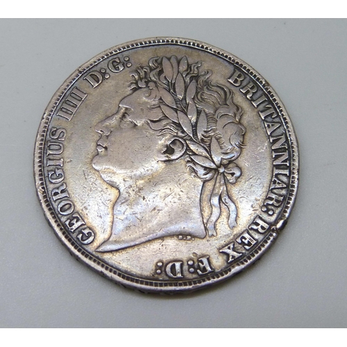 7229 - A George IV 1822 silver crown