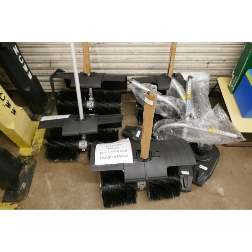 5365 - 4 sets of Power Brush attachments for leaves and snow and 4 Grass Hopper leaf blower attachments