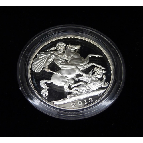 7241 - Coins; The Royal Birth 2013 UK £5 silver proof coin, Royal Mint, with certificate of authenticity