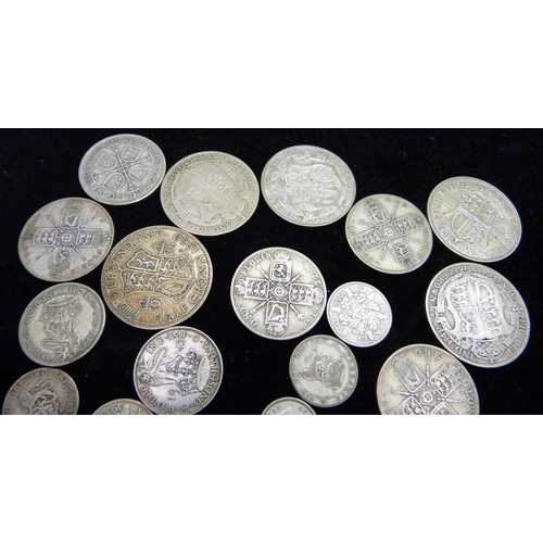 7242 - Coins; 200g of British 1920-1946 silver coinage