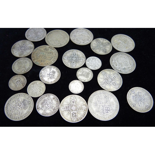 7242 - Coins; 200g of British 1920-1946 silver coinage