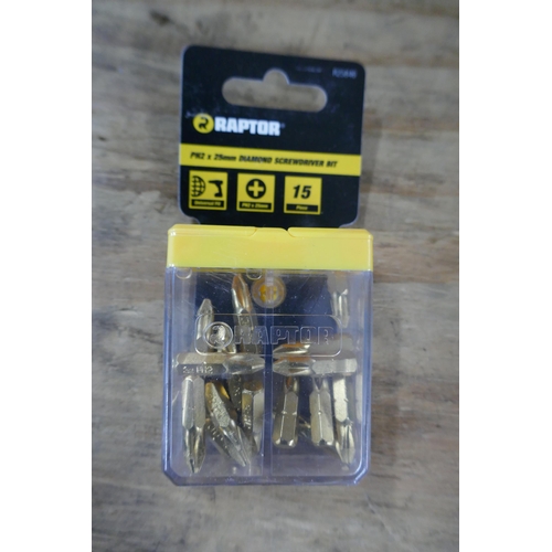 5448 - 20 Raptor PH2 x 25mm diamond screwdriver bit sets