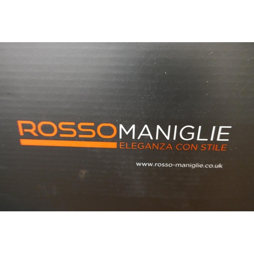 5449 - 6 boxed Rosso Maniglie polished chrome door handles