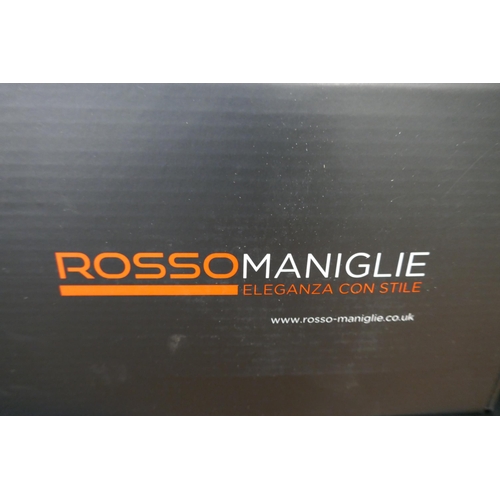 5450 - 6 boxed Rosso Maniglie polished chrome door handles