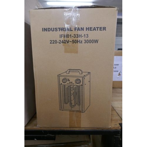 5463 - A boxed sample IFH01-33H-13 220-240v 3000w square fan heater* This lot is subject to VAT