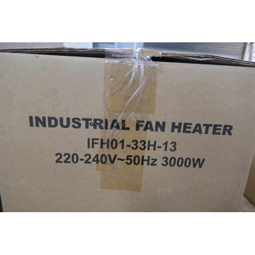 5463 - A boxed sample IFH01-33H-13 220-240v 3000w square fan heater* This lot is subject to VAT