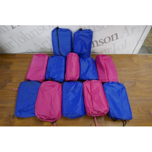 5478 - A box of 11 cycling ponchos in blue and pink