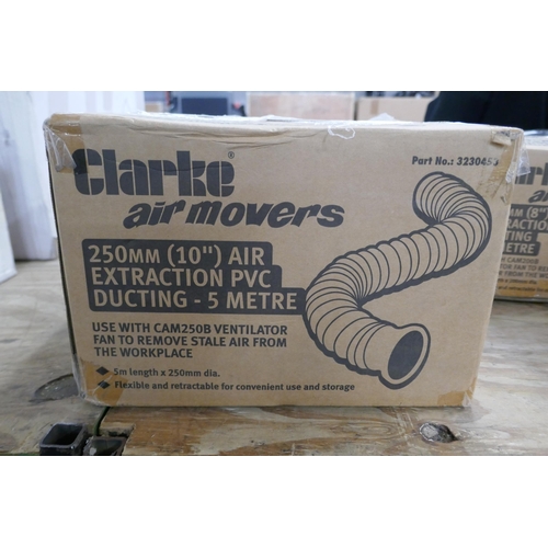 5491 - A Clarke Air Movers 250mm (10”) 5 metre air extraction PVC ducting pipe* This lot is subject to VAT