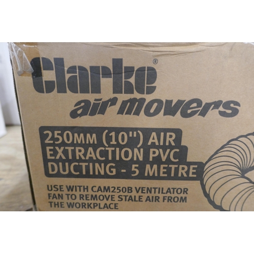 5491 - A Clarke Air Movers 250mm (10”) 5 metre air extraction PVC ducting pipe* This lot is subject to VAT